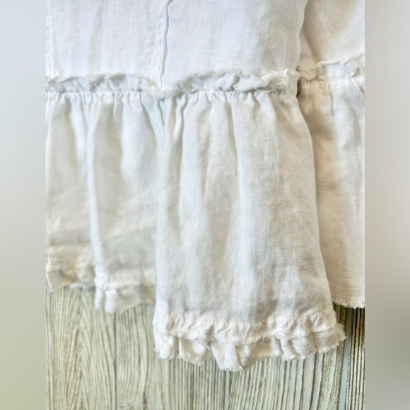 INC 100% LINEN Boho Light Zip Up Jacket Size Small White Womens Spring Summer - Picture 7 of 11